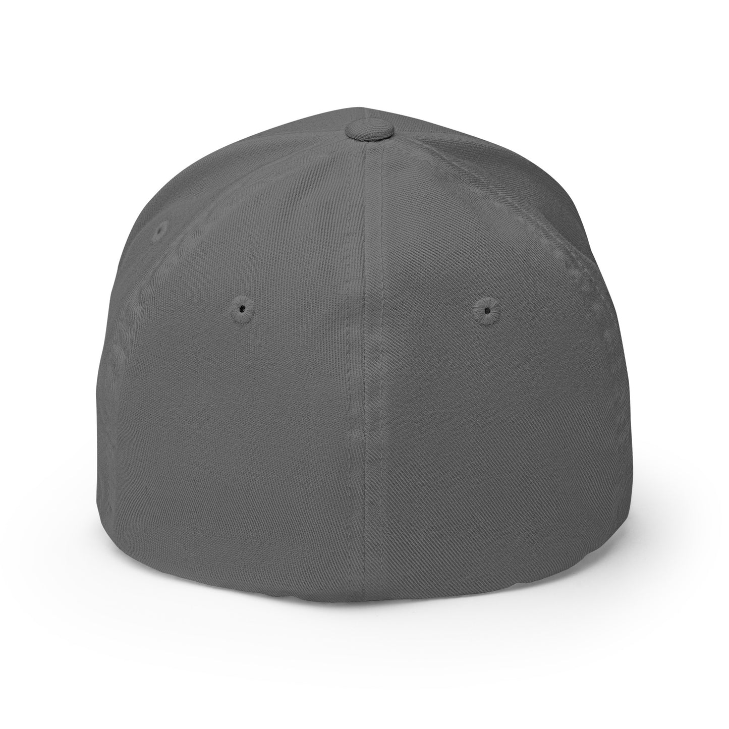 Grey structured twill cap with embroidery, featuring a closed-back design by Boston in Africa Coffee.