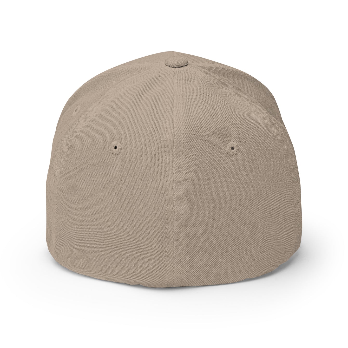Khaki structured twill cap with embroidery detail, featuring a closed-back design from Boston in Africa Coffee.